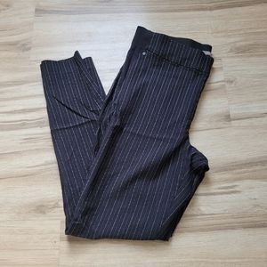 Maurices Black Skinny Leg Slacks with Silver Stripes. NWOT